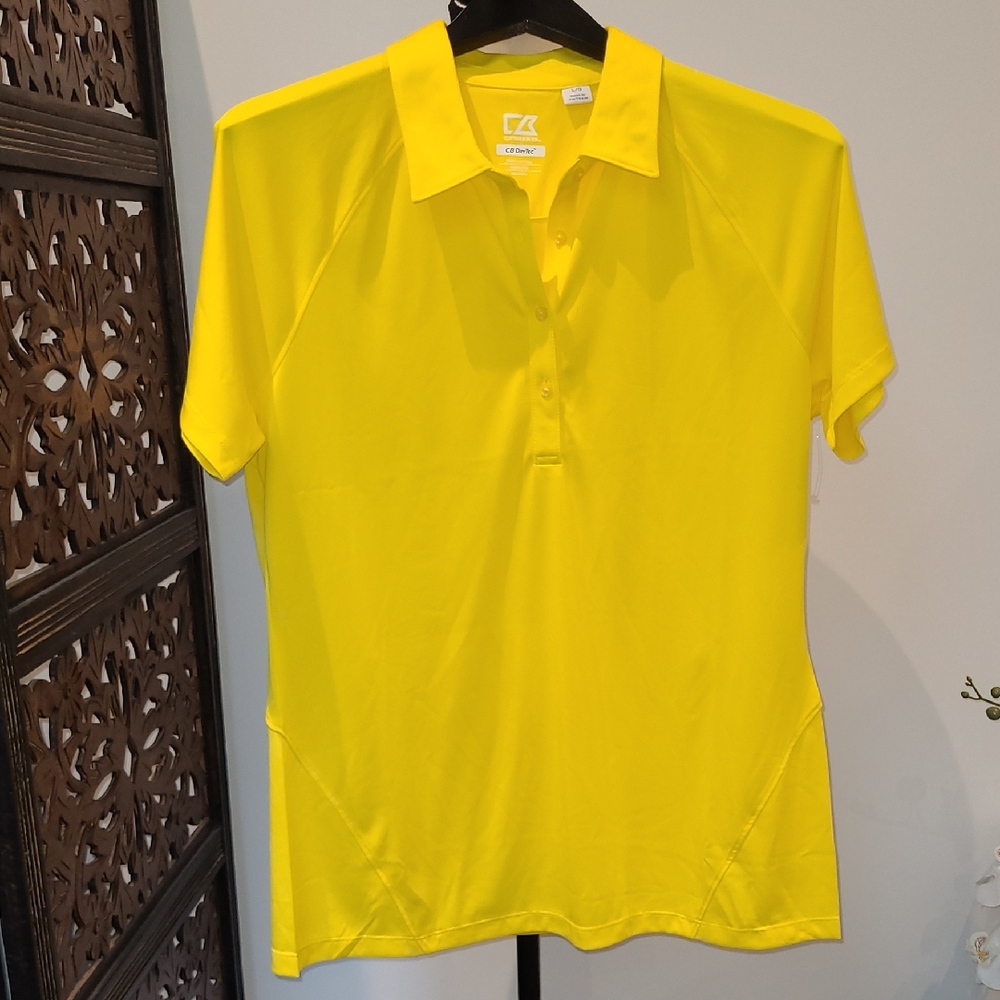 New Cutter & Buck Women's Bright Yellow Polo